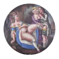 ESCUELA FRANCESA, SIGLO XVIII. Miniatura satírica erótica.