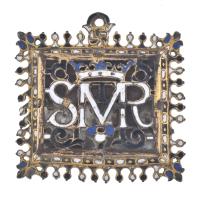 ESCUELA CATALANA, PRIMERA MITAD SIGLO XVII. Placa cofradier