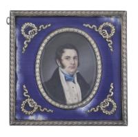 ESCUELA AUSTRÍACA, SIGLO XIX. Miniatura con retrato mascul