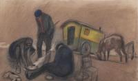 ALFRED OPISSO CARDONA (1907-1980). "Caravana".
