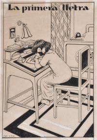 RICARD OPISSO (1880-1966). "La primera lletra", circa 1920.
