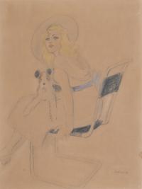 RICARD OPISSO (1880-1966). "Joven con terrier".