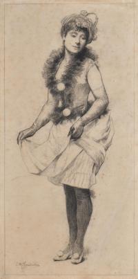 JOSEP MARIA TAMBURINI I DALMAU (1856-1932). "Figura femenin