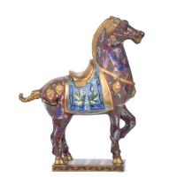 ESCUELA CHINA, SIGLO XX. Caballo en cloisonné.