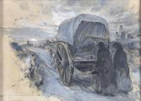 ARCADI MAS I FONDEVILA (1852-1934). "Camino del cementerio".