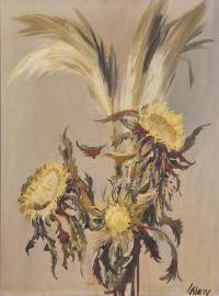 JOSEP MlGUEL SERRANO (1912-1982). "Bodegón girasoles".