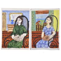 VICENÇ CARALTO (1936-1995). Pareja de pruebas de artista o