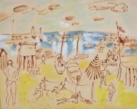CARLES NADAL (1917-1998). "Playa".