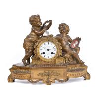 LAY & CHERFILS PARIS. Reloj de sobremesa Napoleón III, fin.