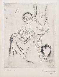 PERE CREIXAMS PICO (1893-1965). "Maternidad".