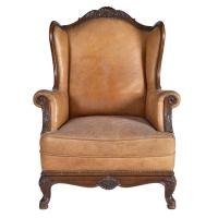 Sillón orejero estilo Luís, XV, siglo XX.