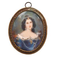 Miniatura con retrato.