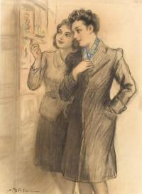 ANTONI UTRILLO VIADERA (1867-1944) "Jóvenes".