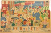 Cartel original para la película "Jour de Fête", 1949. Diri