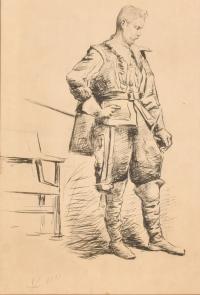 JOAN LLIMONA I BRUGUERA (1860-1926). "Retrato caballero",