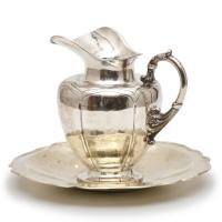 ESCUELA MEJICANA, SIGLO XX. Jarrón con plato.