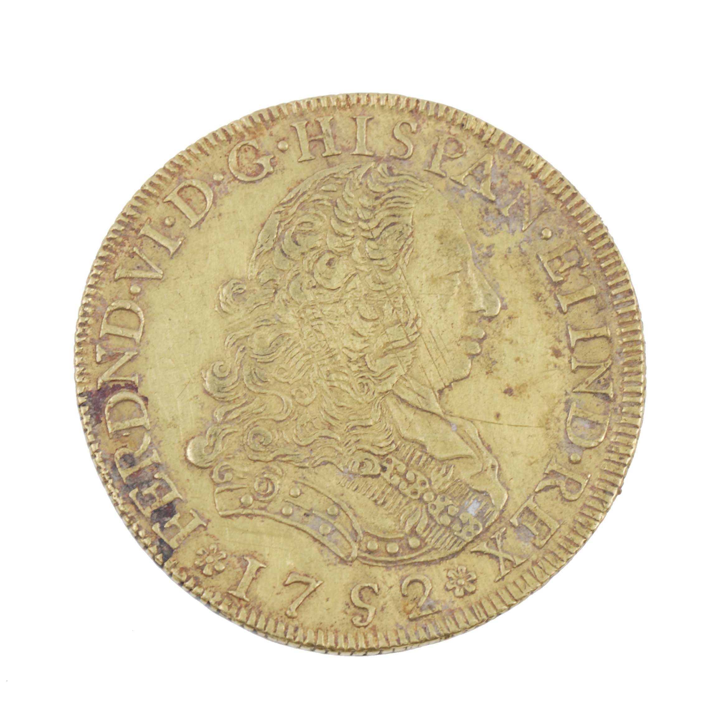 MONEDA EN ORO DE FERNANDO VI, 1752.