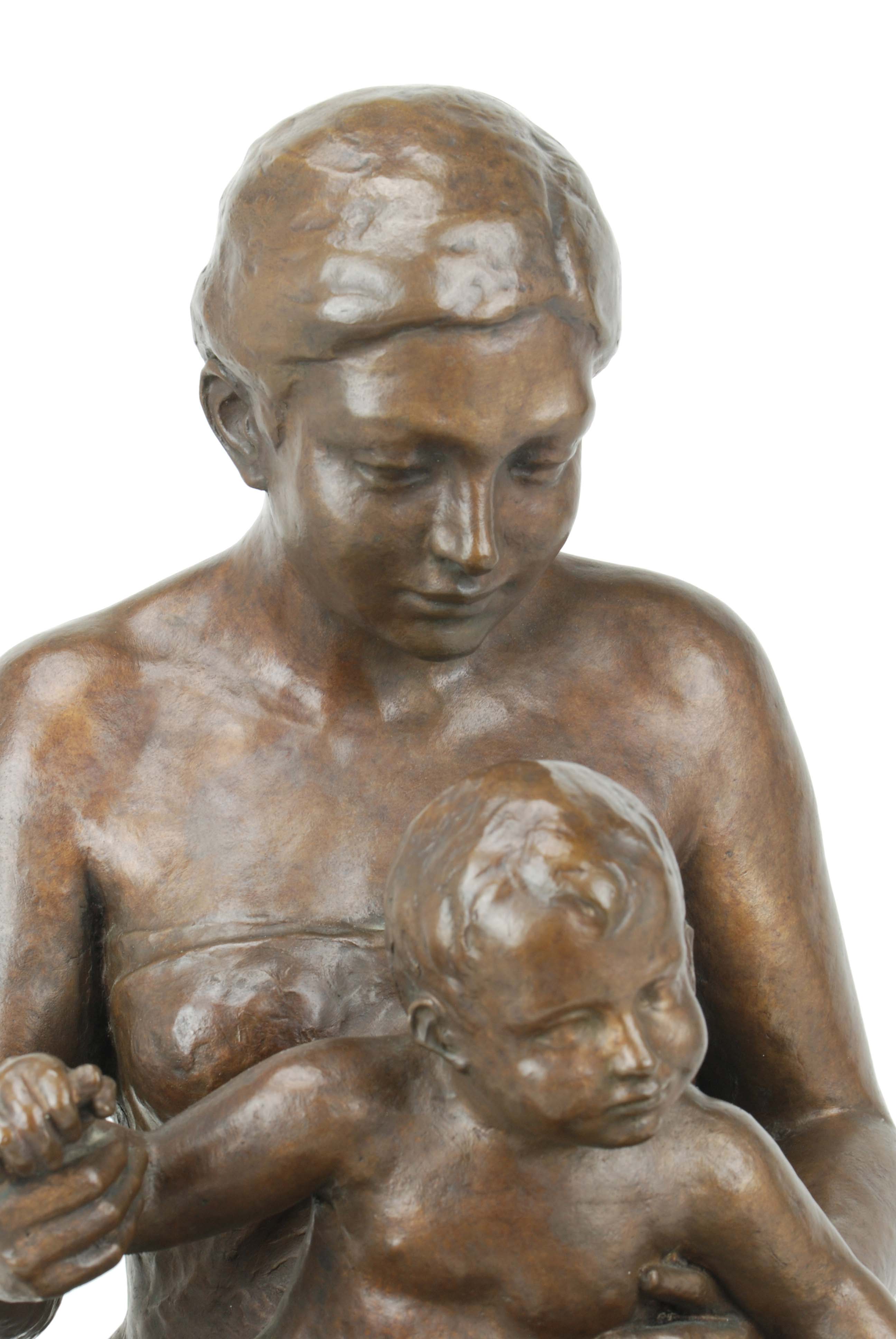 JOAN SEGURANYES (1932), Maternidad., Bronce.