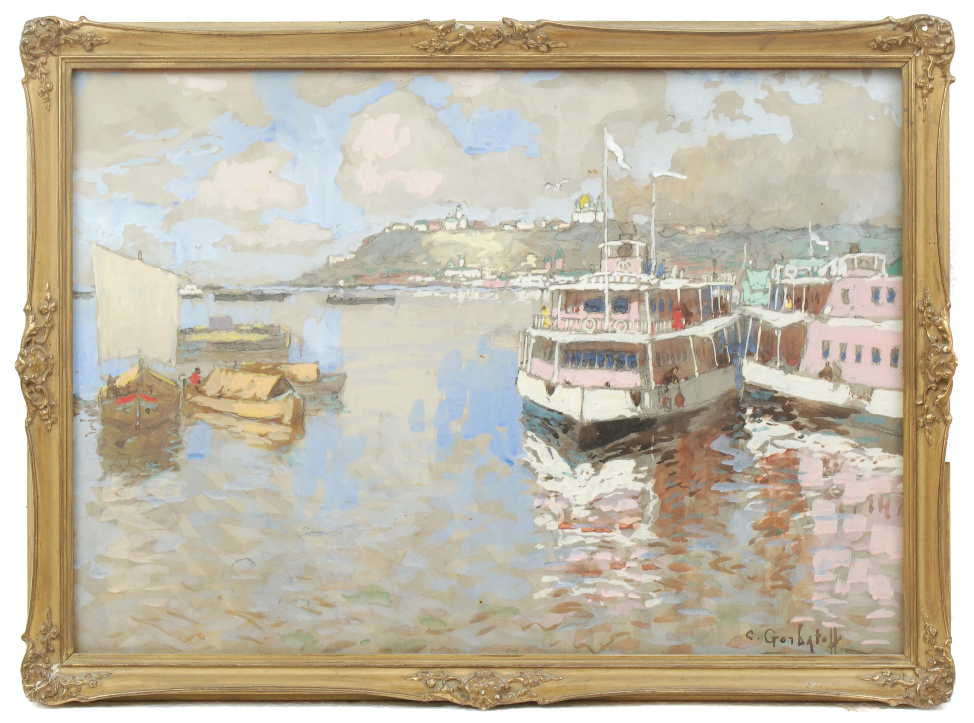 KONSTANTIN I. GORBATOV (1876-1945), "El Volga en Nizhni Nóv