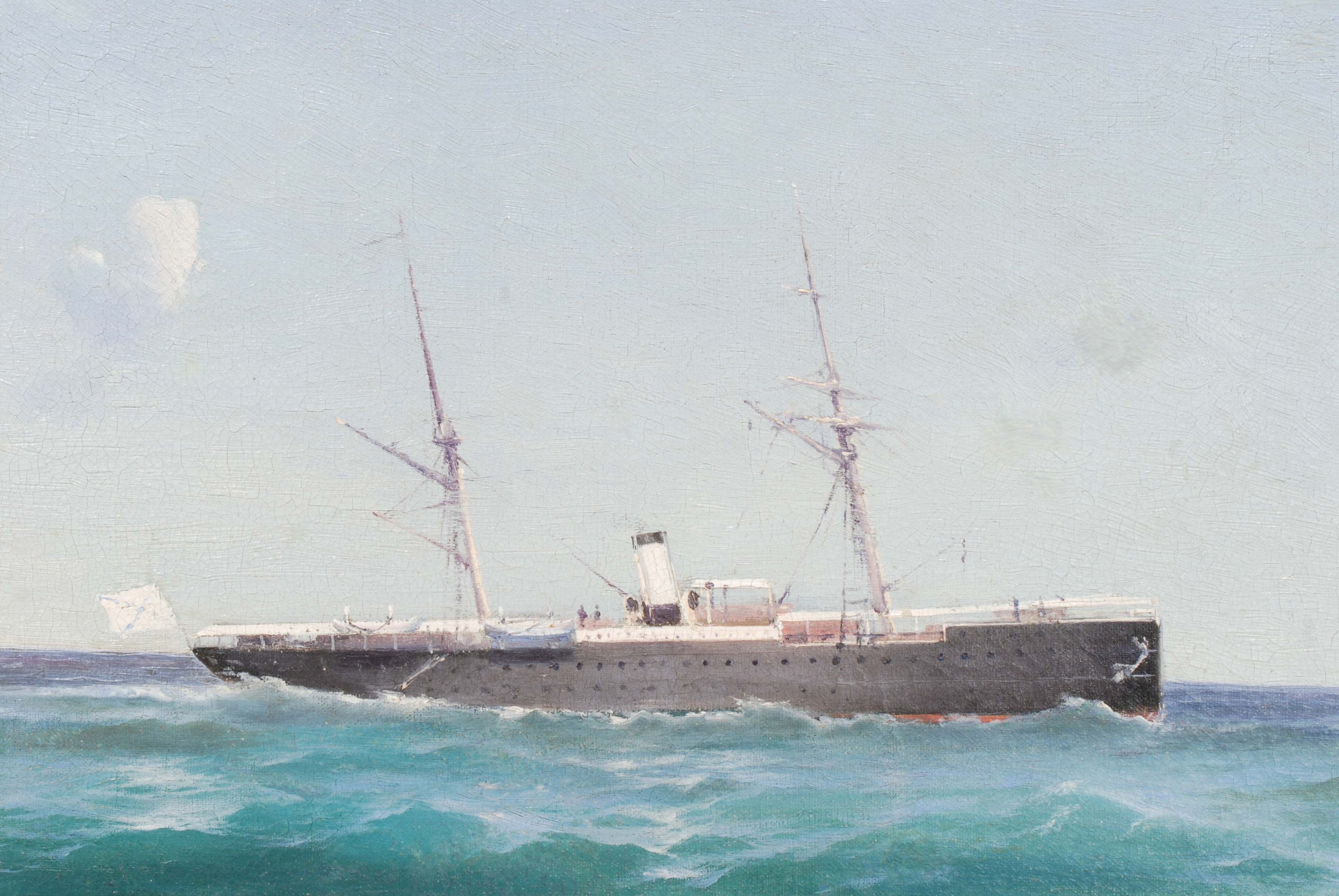 MIKHAIL ALISOV (1859-1933), Barco., Óleo sobre lienzo.