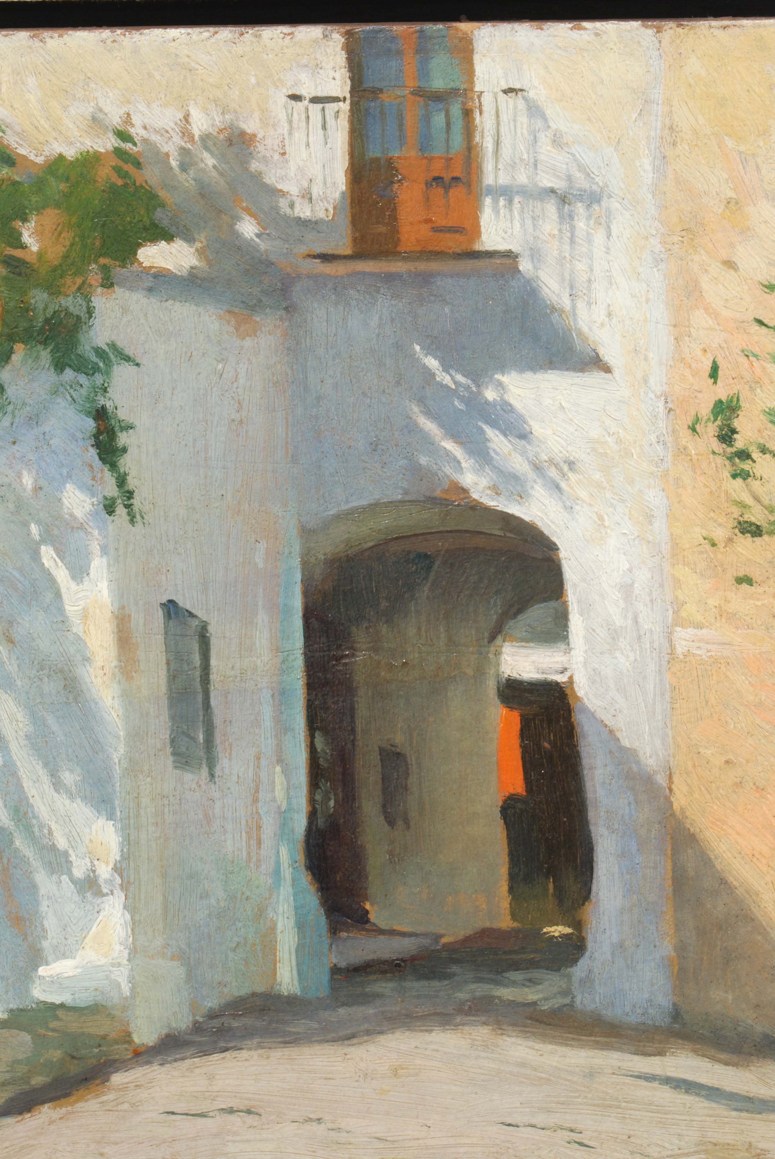 ELISEU MEIFRÉN ROIG (1859-1940), "El portal-Cadaqués"., Óle