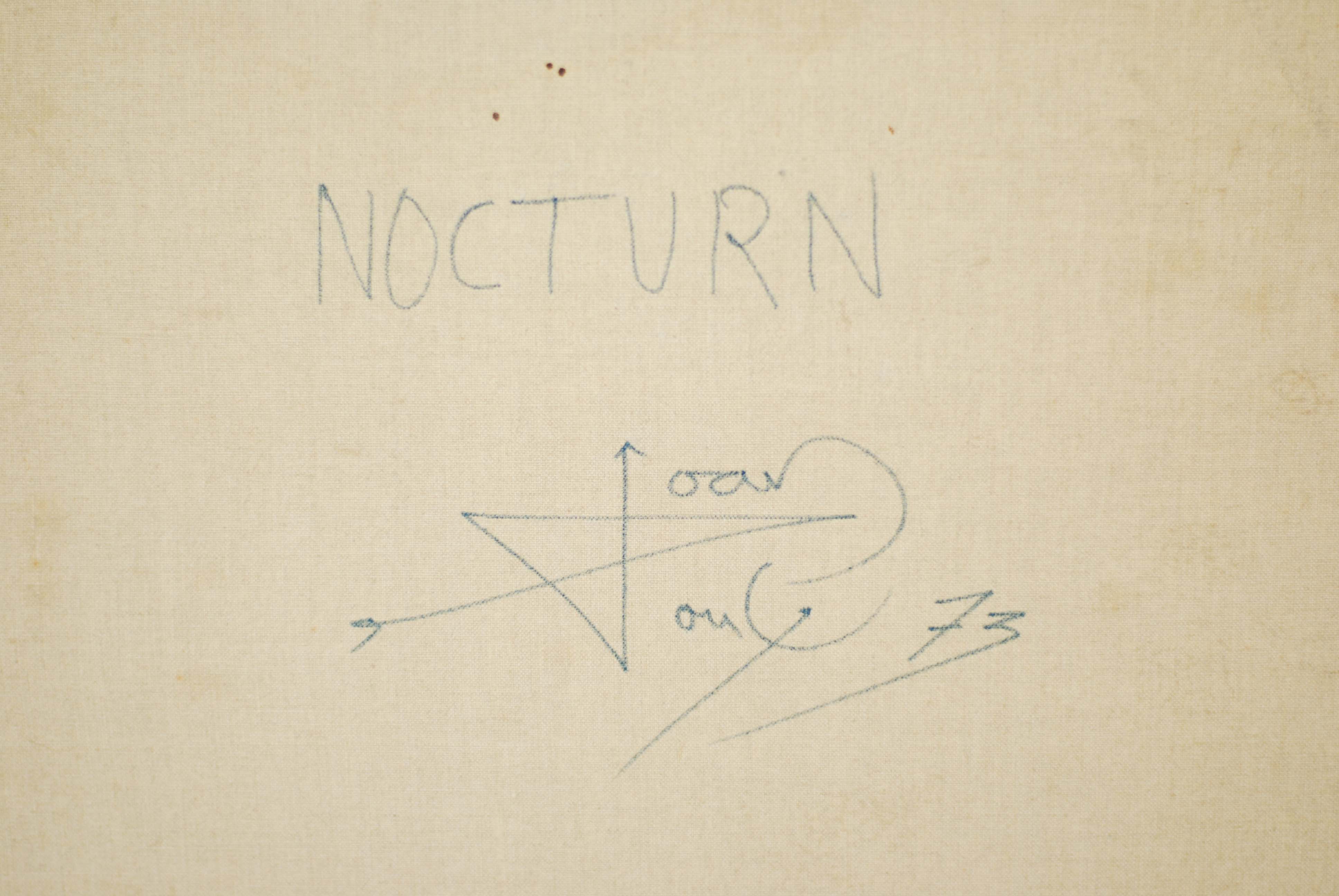 JOAN PONÇ I BONET (1927-1984), "Nocturn"., Acrílico sobre t