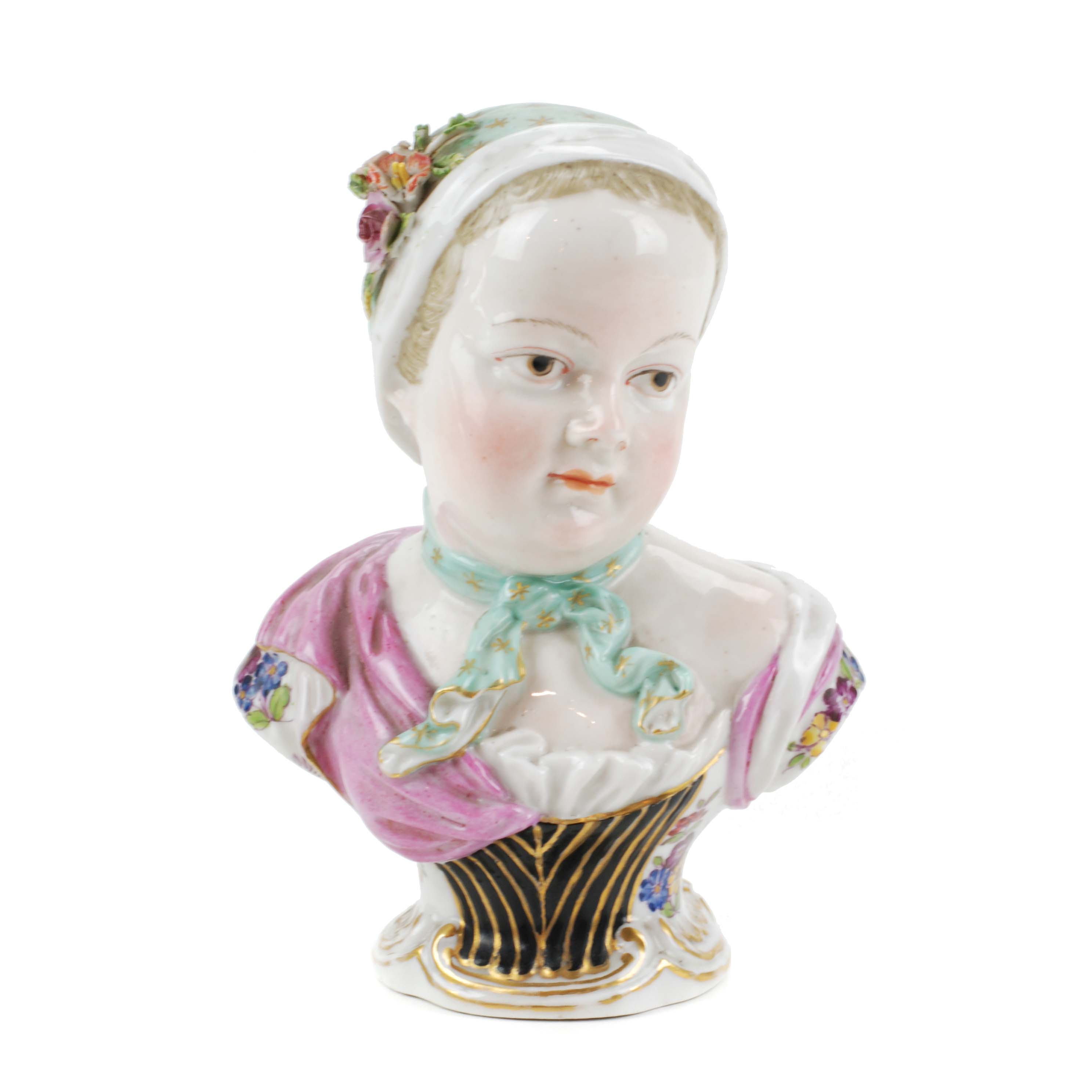 MEISSEN. "BUSTO DE LA PRINCESA MARIE ZEPHIRINE DE BORBÓN",