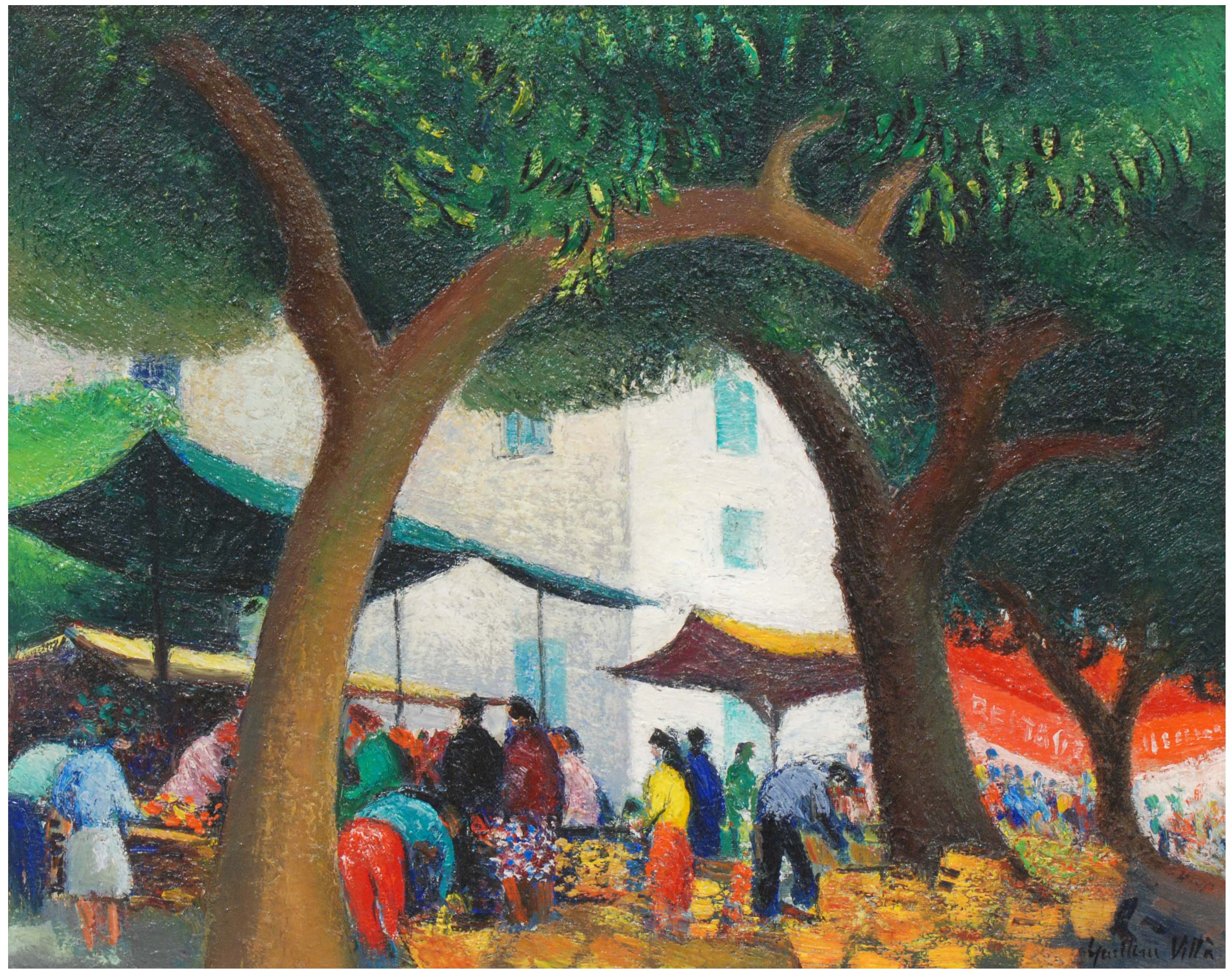 GUILLEM VILLA BASSOLS (1917-2005). "MERCADO DE CADAQUÉS", 1