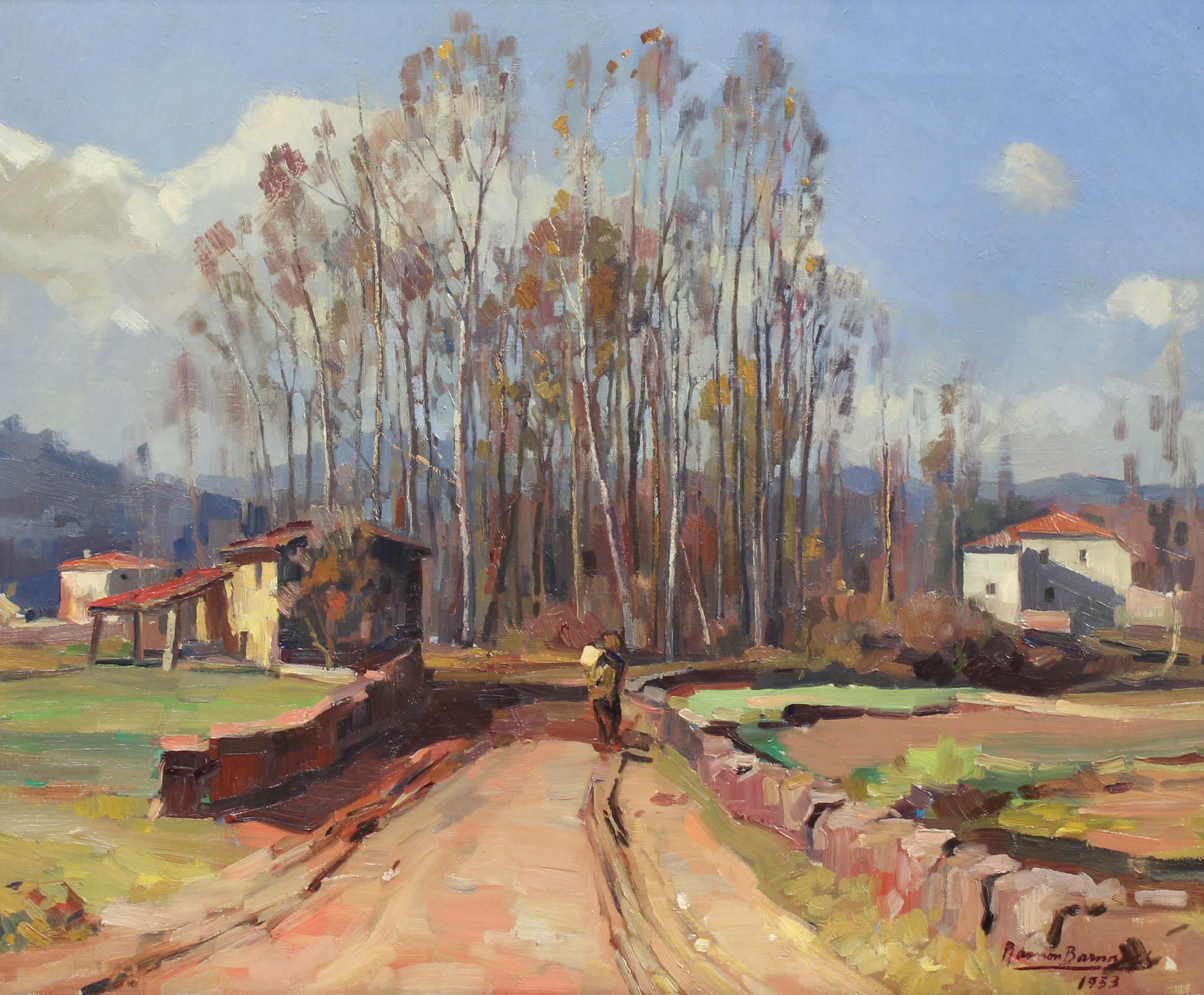 RAMON BARNADAS (1909/15-1981). "EL CAMINO", OLOT, 1953.