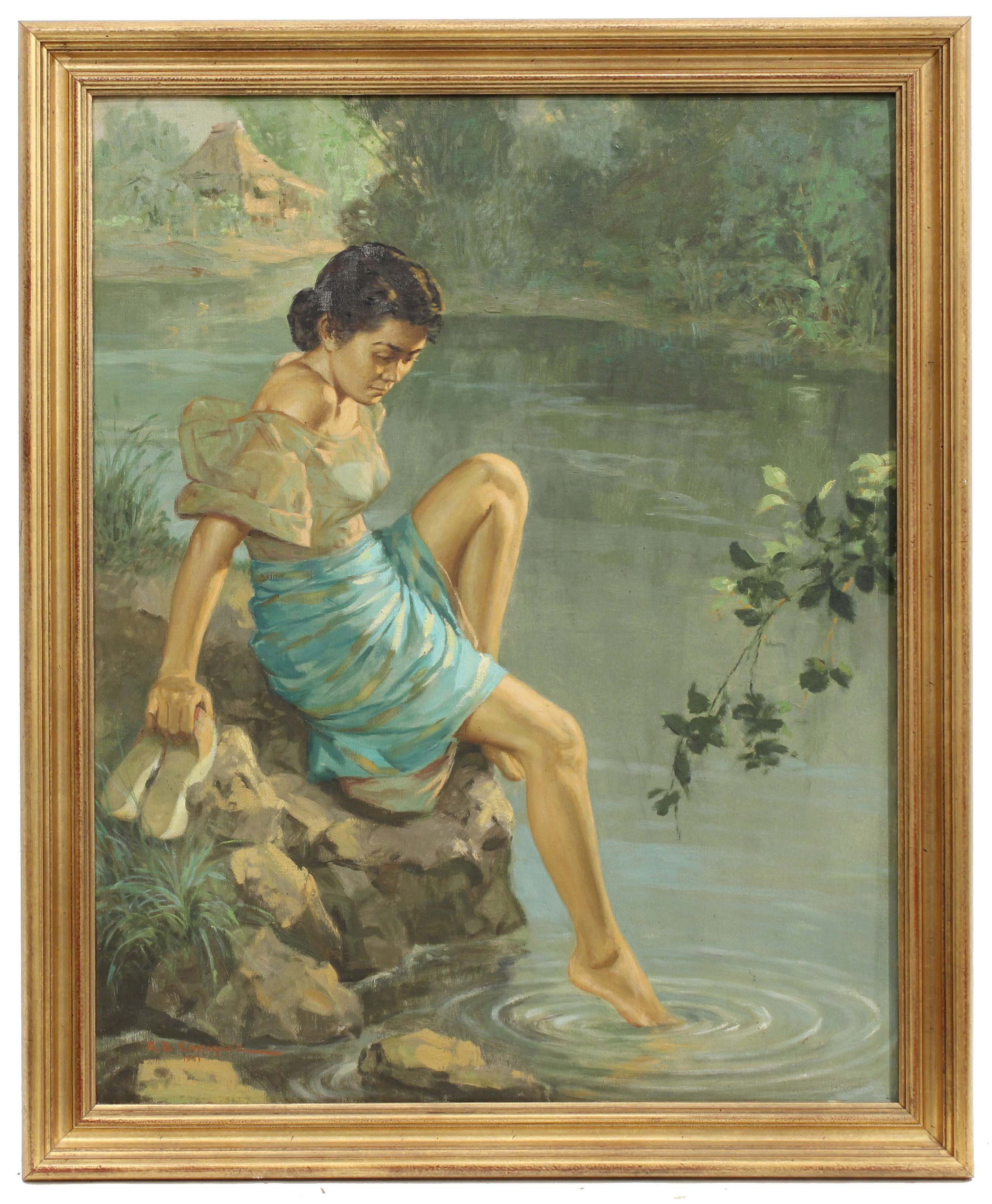 RICARDO B. ENRIQUEZ (1920). "JOVEN EN RÍO", 1951.