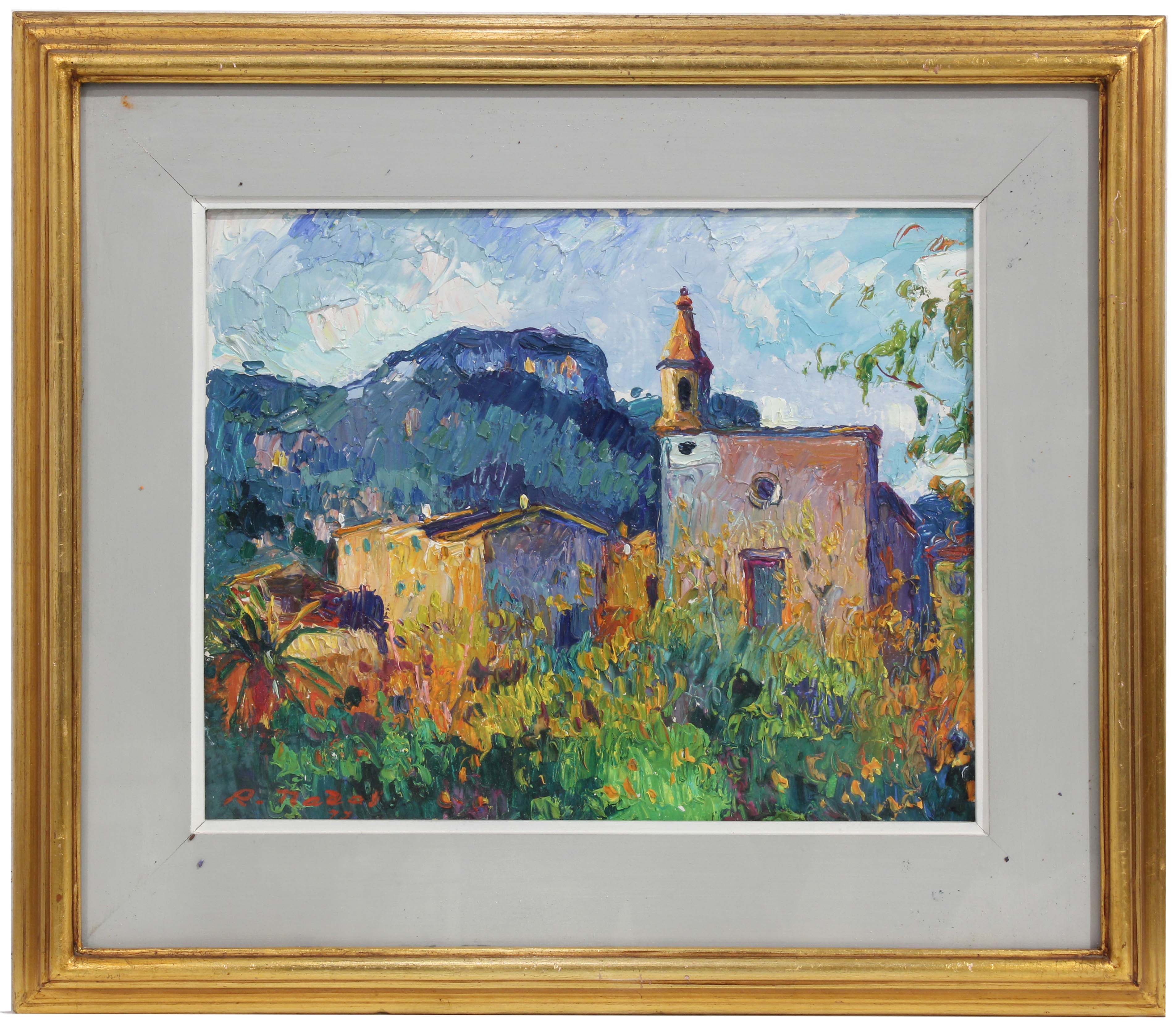 RAMON NADAL (1913-1999). "PAISAJE DE UN PUEBLO DE MALLORCA"