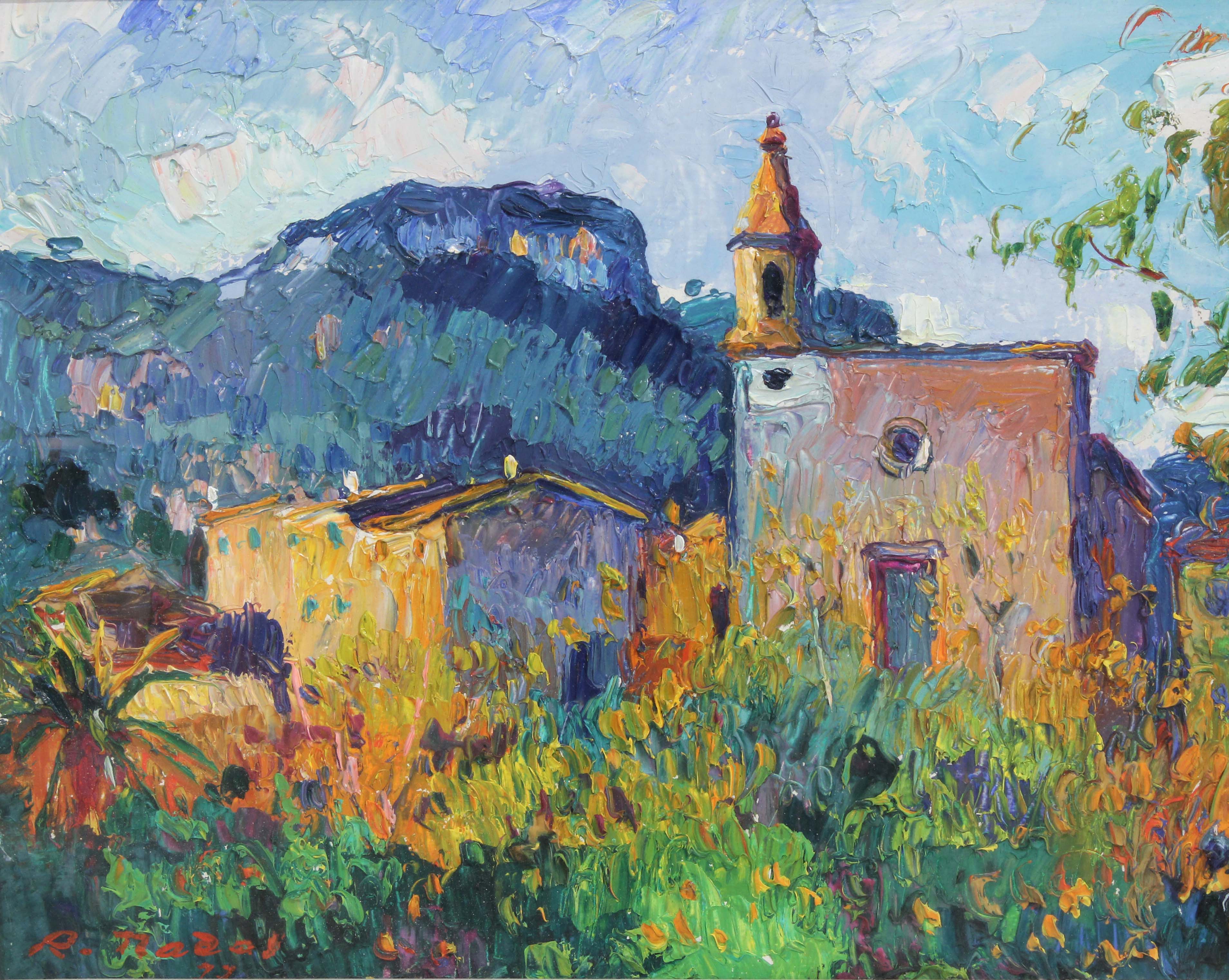 RAMON NADAL (1913-1999). "PAISAJE DE UN PUEBLO DE MALLORCA"