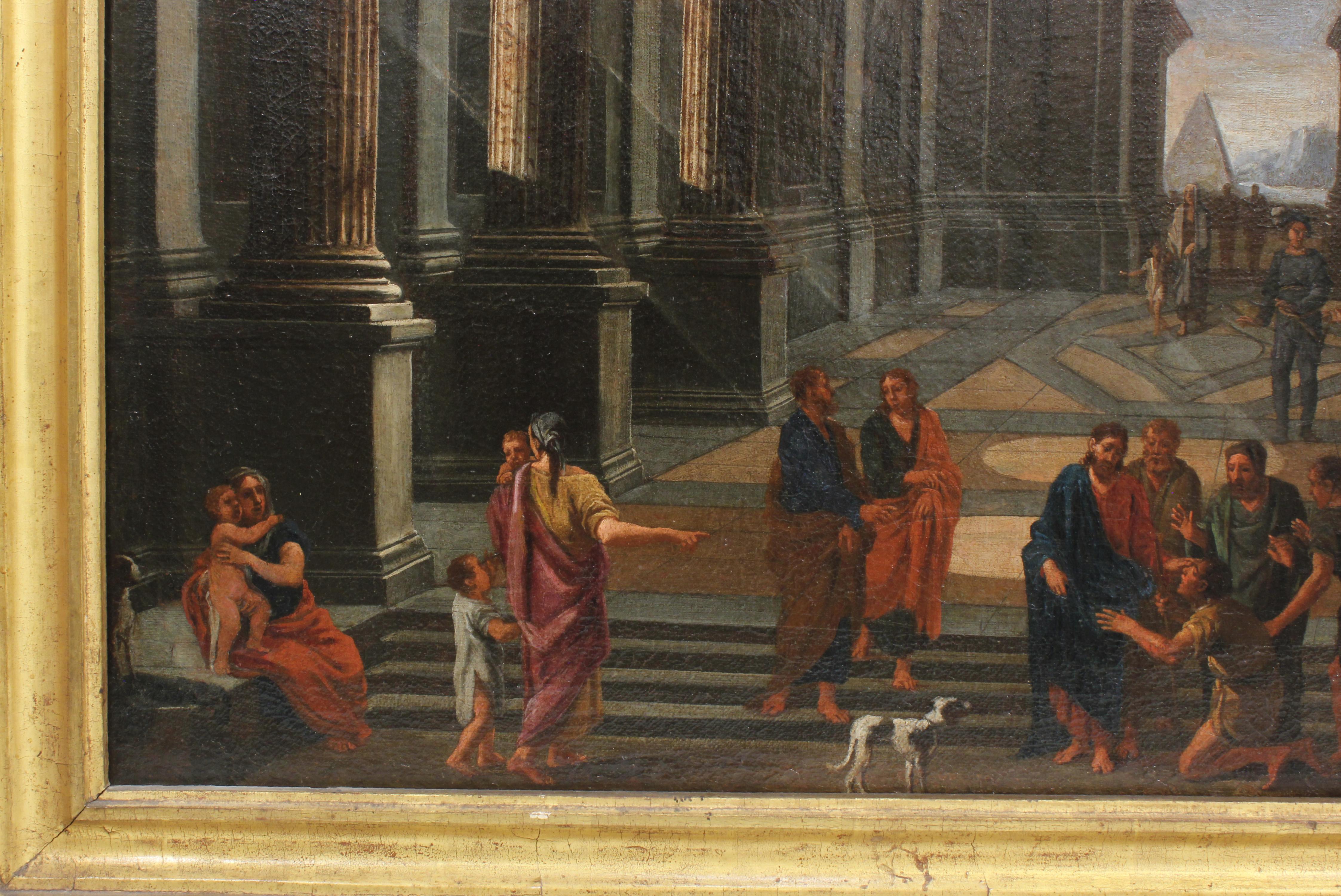 ESCUELA ITALIANA, FIN. SIGLO XVII. "ESCENA RELIGIOSA".