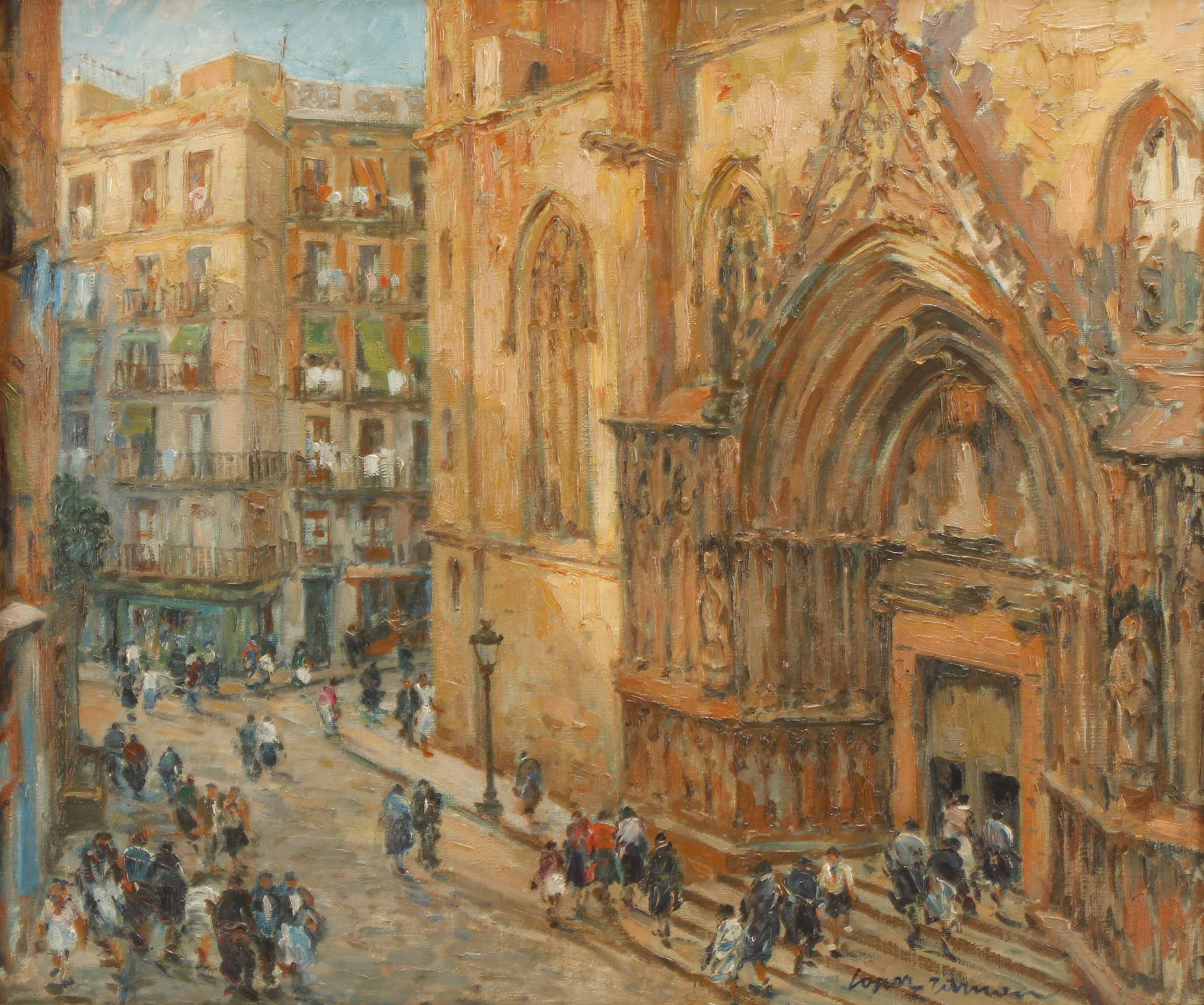 RAMÓN LÓPEZ MUÑOZ, "LÓPEZ RAMÓN" (1905-1985). "VISTA DE SAN