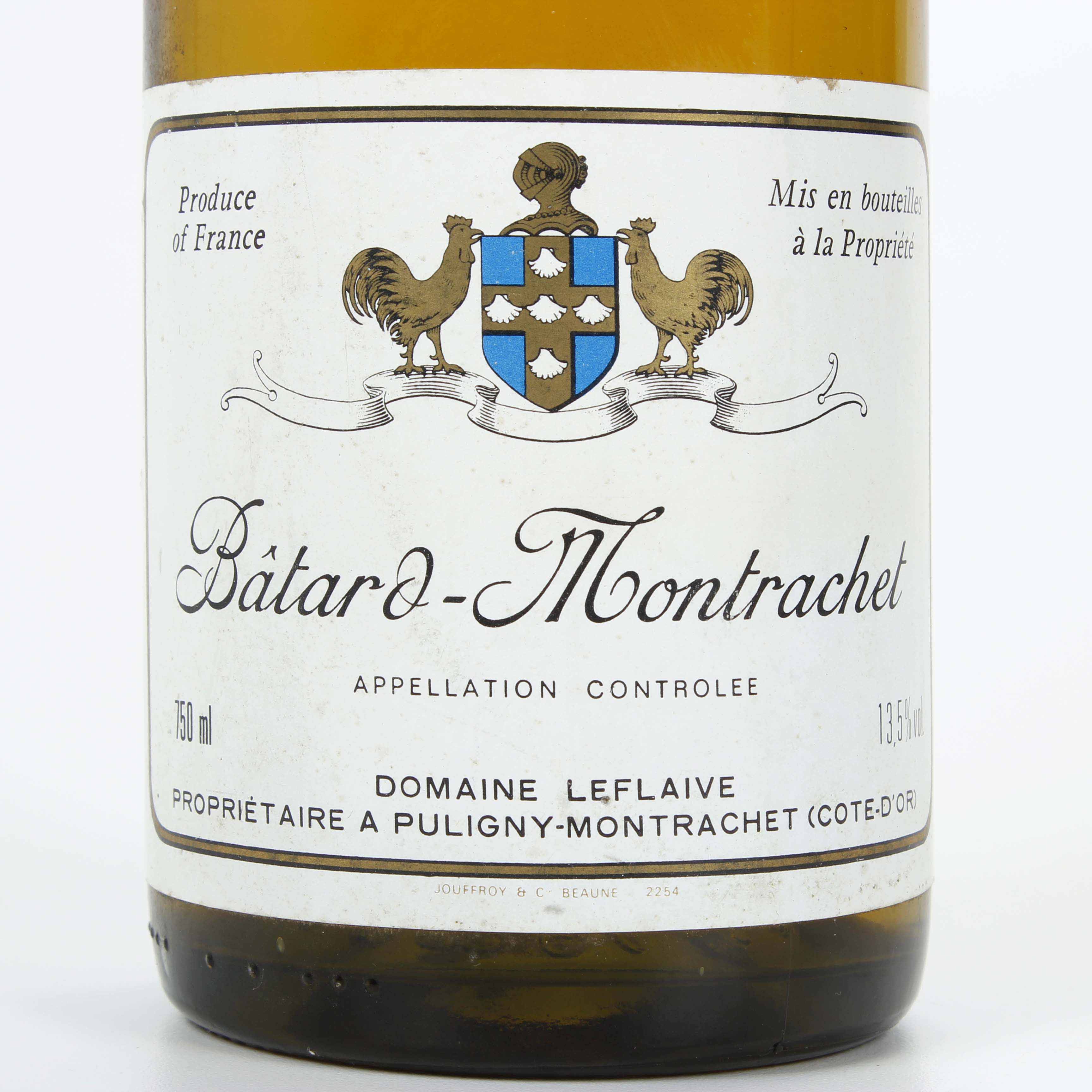 UNA BOTELLA DE BÂTARD-MONTRACHET, 1986.