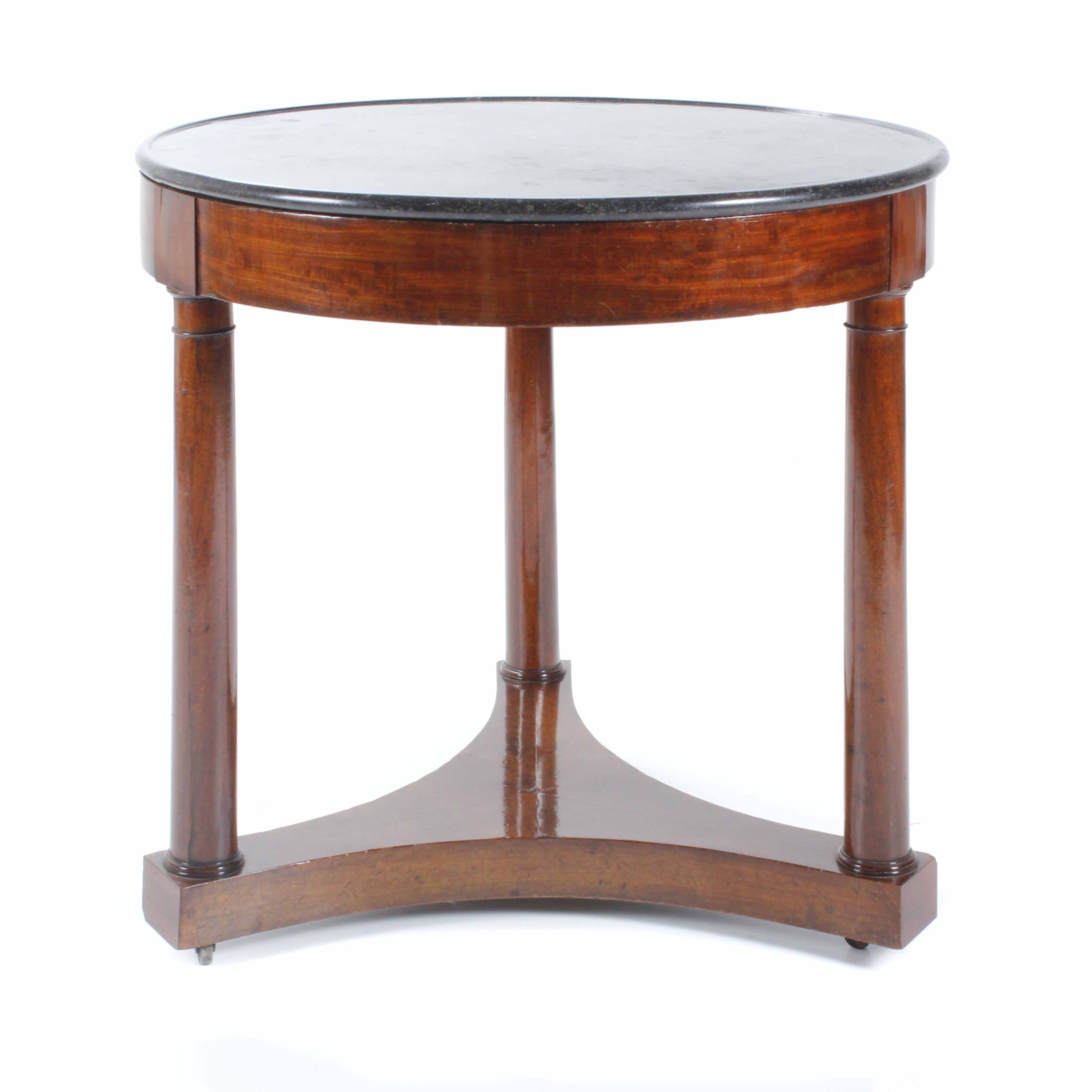MESA DE CENTRO FRANCESA ESTILO IMPERIO, FIN. SIGLO XIX.