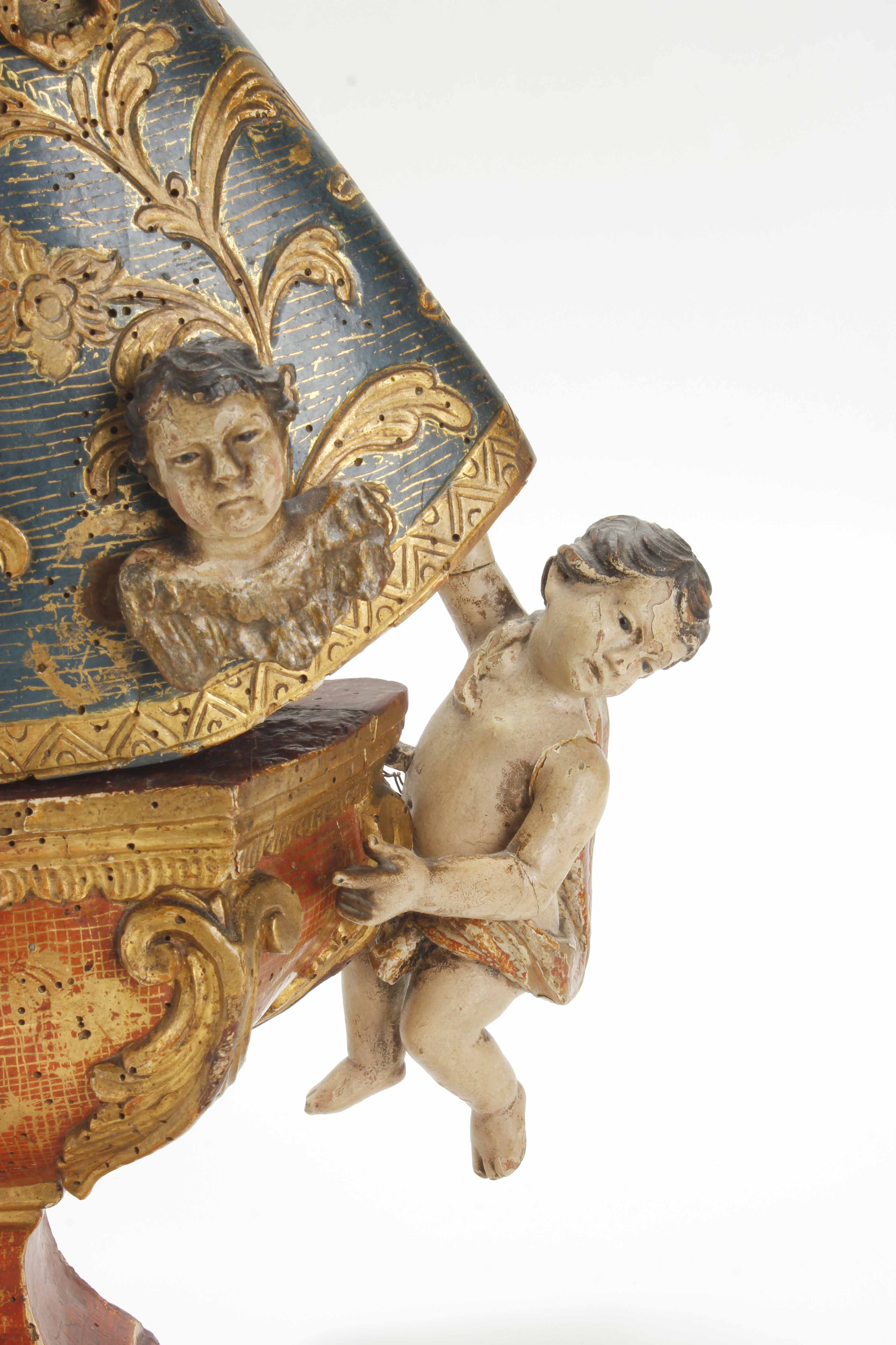 ESCUELA ESPAÑOLA, SIGLOS XVIII. VIRGEN CON EL NIÑO Y ÁNGELE