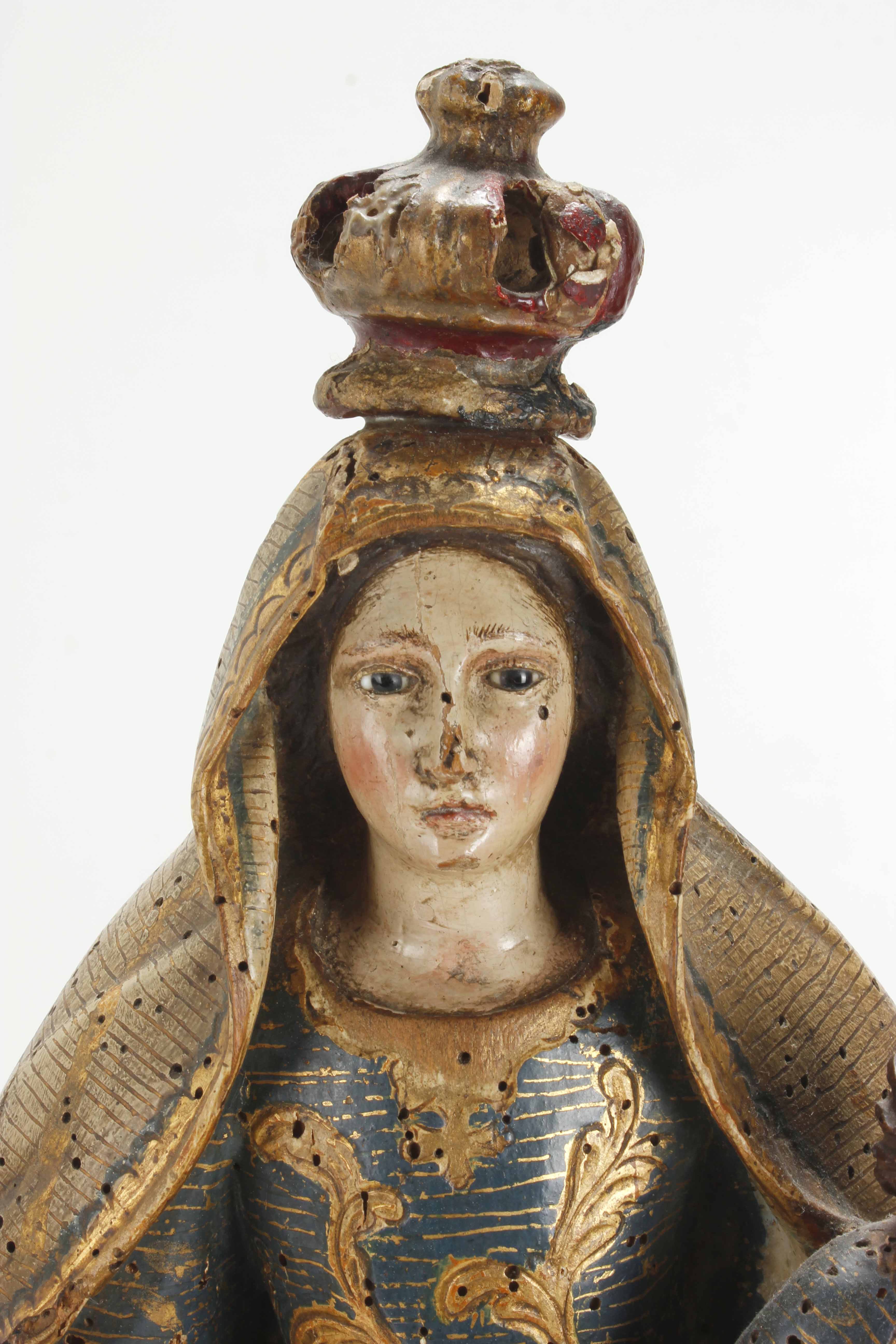 ESCUELA ESPAÑOLA, SIGLOS XVIII. VIRGEN CON EL NIÑO Y ÁNGELE
