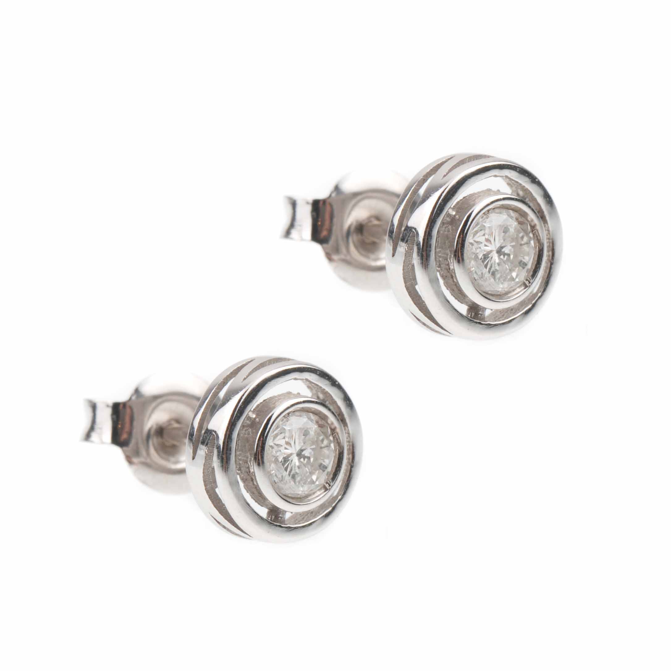 PENDIENTES BOTÓN DE DIAMANTE.