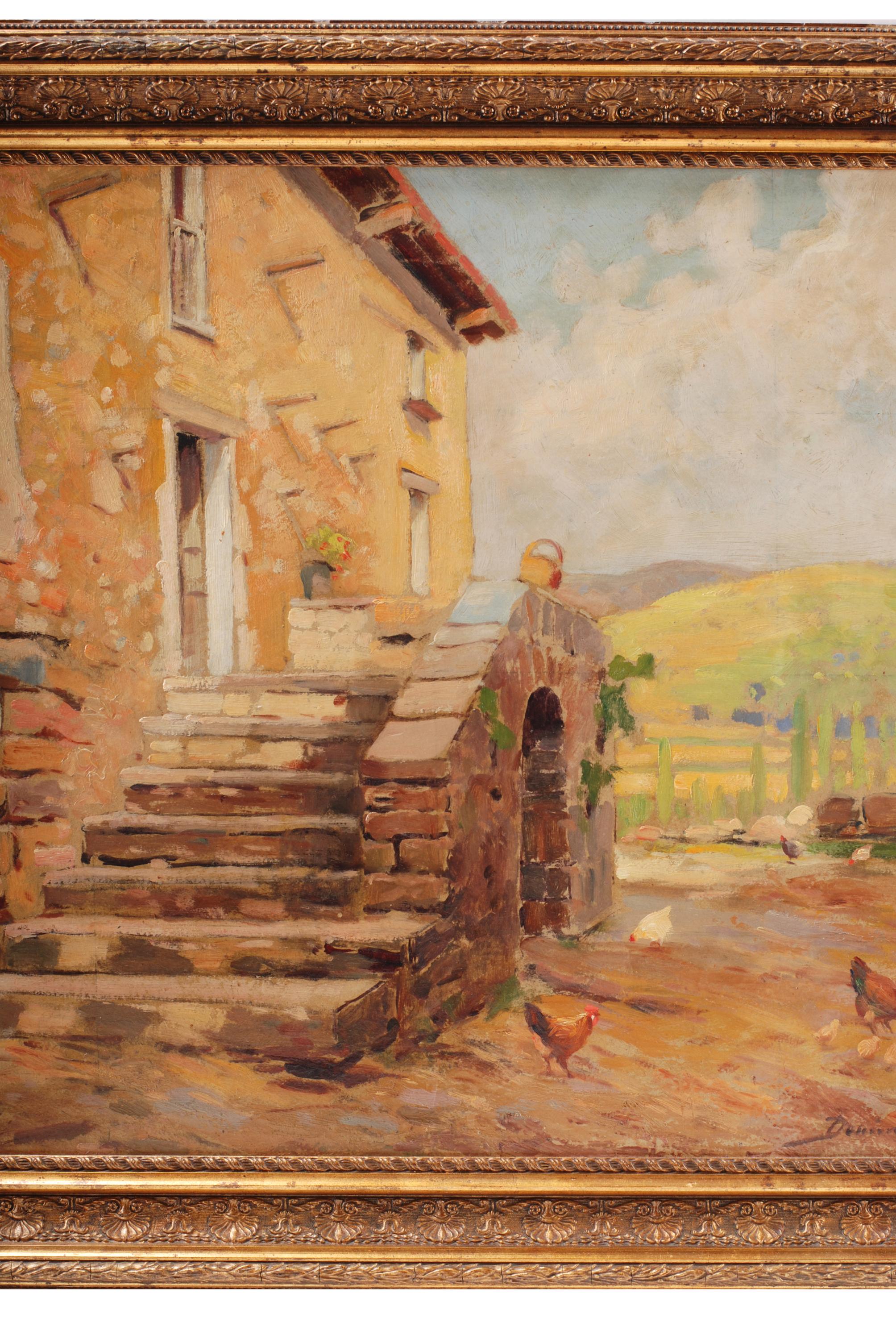 DOMINGO SOLER (1871-1951). "MASÍA DE VALLFOGONA DE RIPOLLÉS