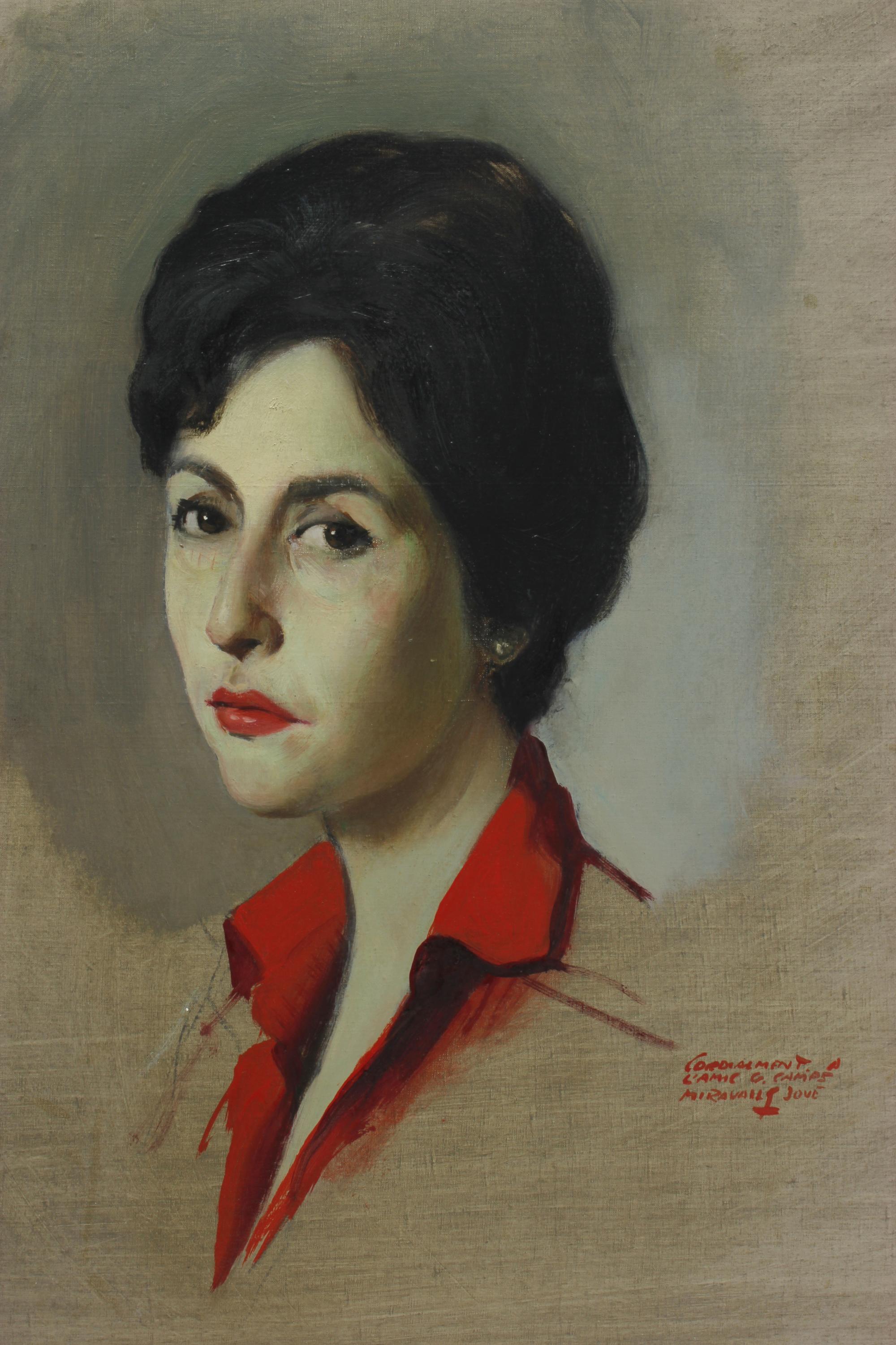 ARMANDO MIRAVALLS BOVE (1916-1978). "RETRATO FEMENINO", 196