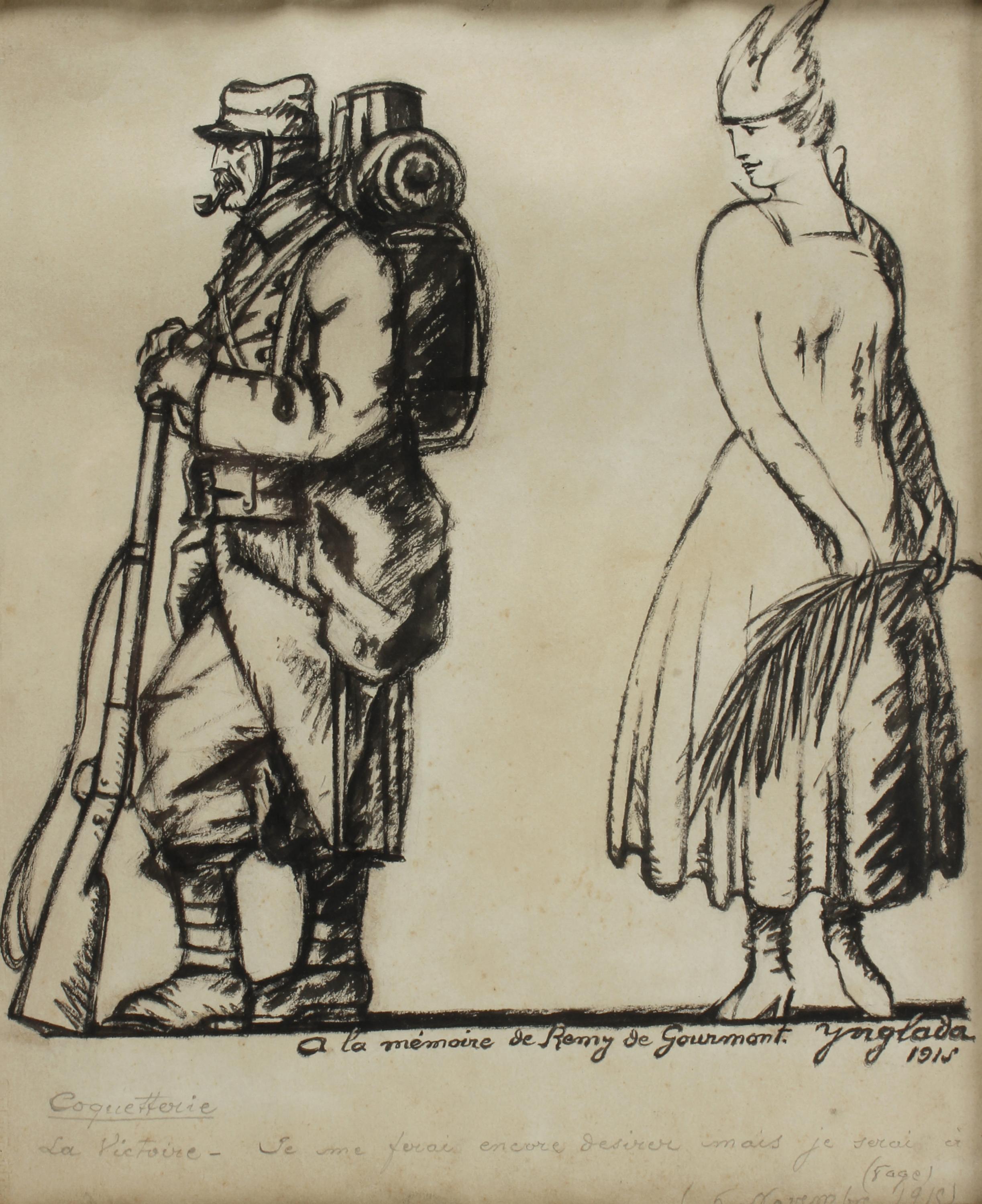 PERE YNGLADA Y SALLENT (1881-1958). "COQUETTERIE (COQUETERÍ