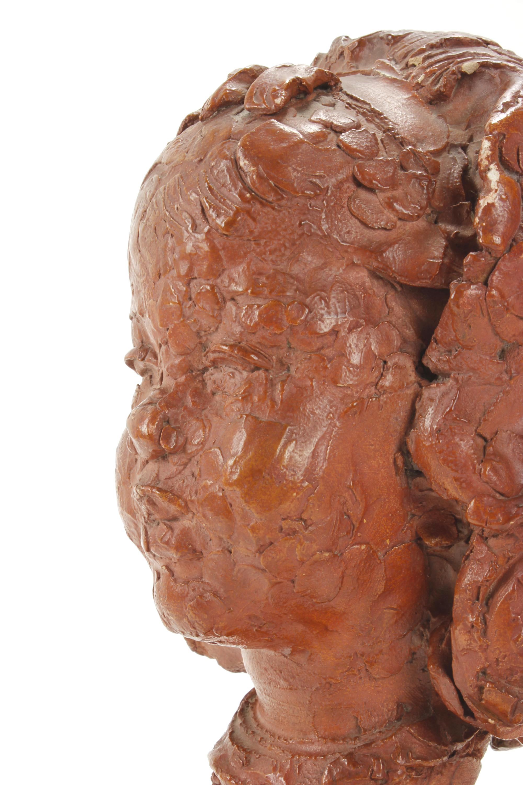 ESCUELA CATALANA, MED. SIGLO XX. "BUSTO DE NIÑA".