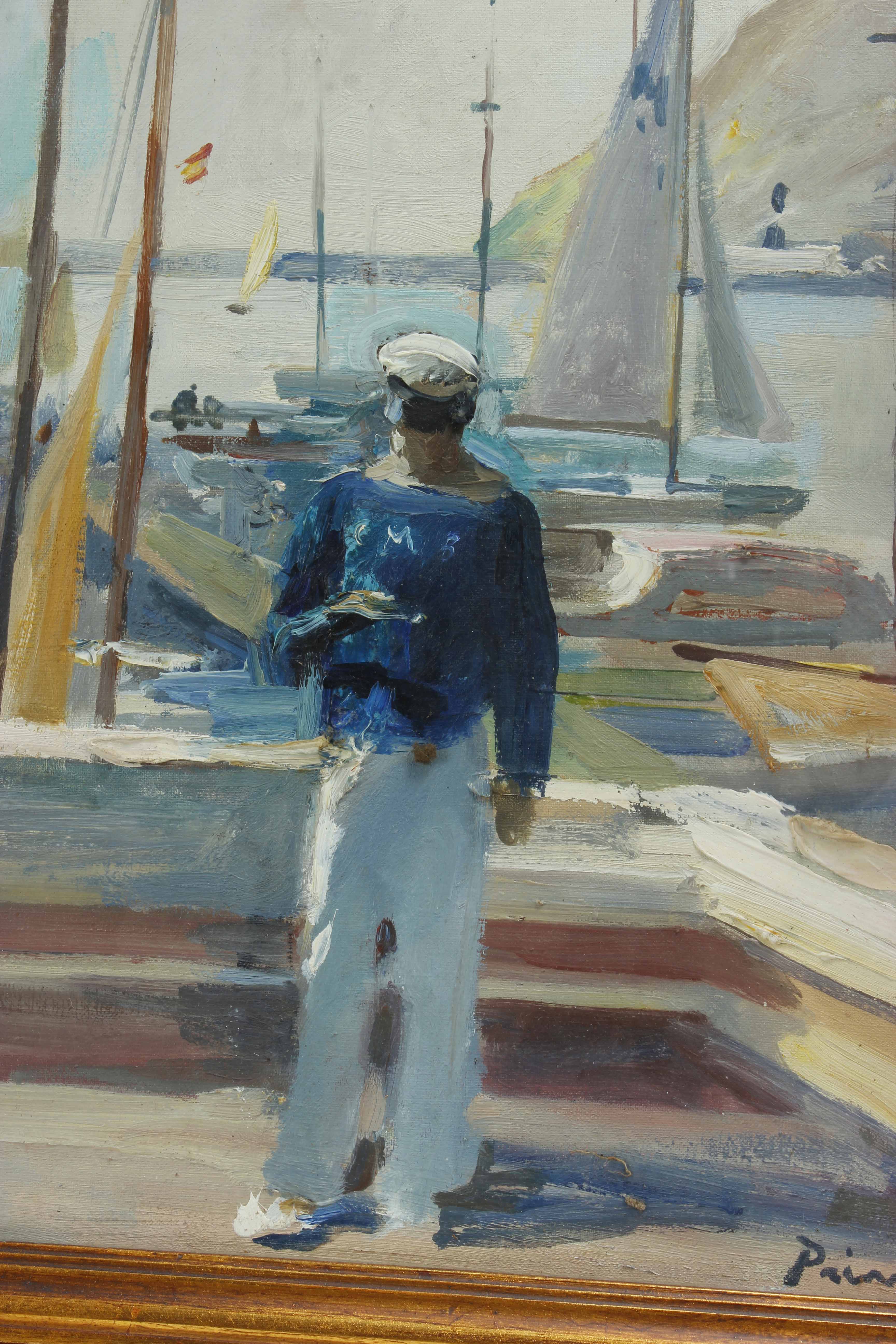 JOSEP MARIA PRIM GUYTO (1907-1973). "PUERTO DE BARCELONA CO