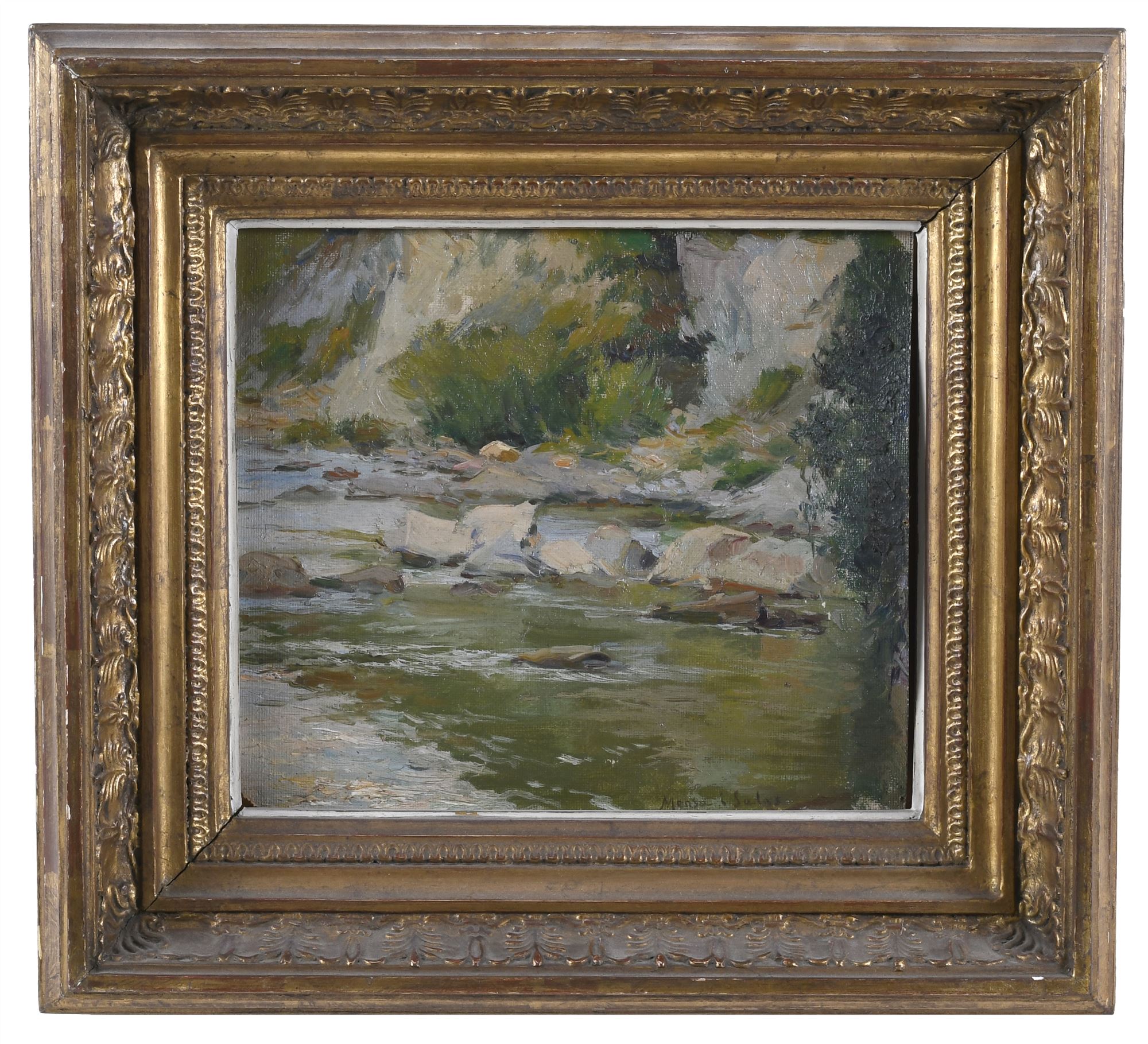 MANUEL MENSA SALAS (1875-1938). "PAISAJE FLUVIAL".