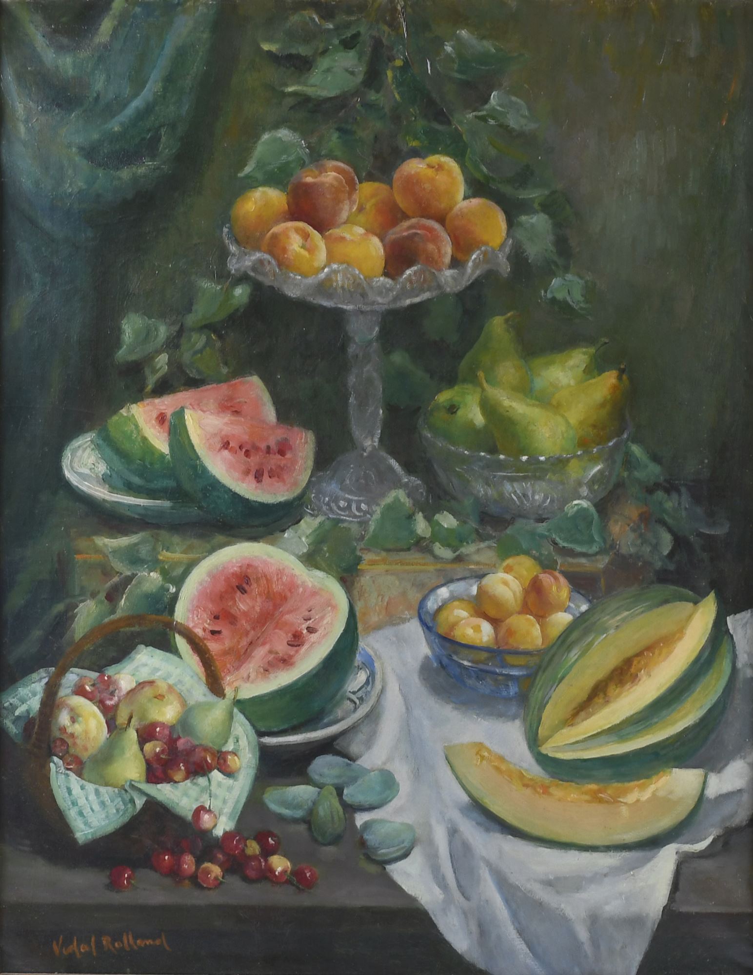 ANTONIO VIDAL ROLLAND (1889-1970). "BODEGÓN DE FRUTAS".