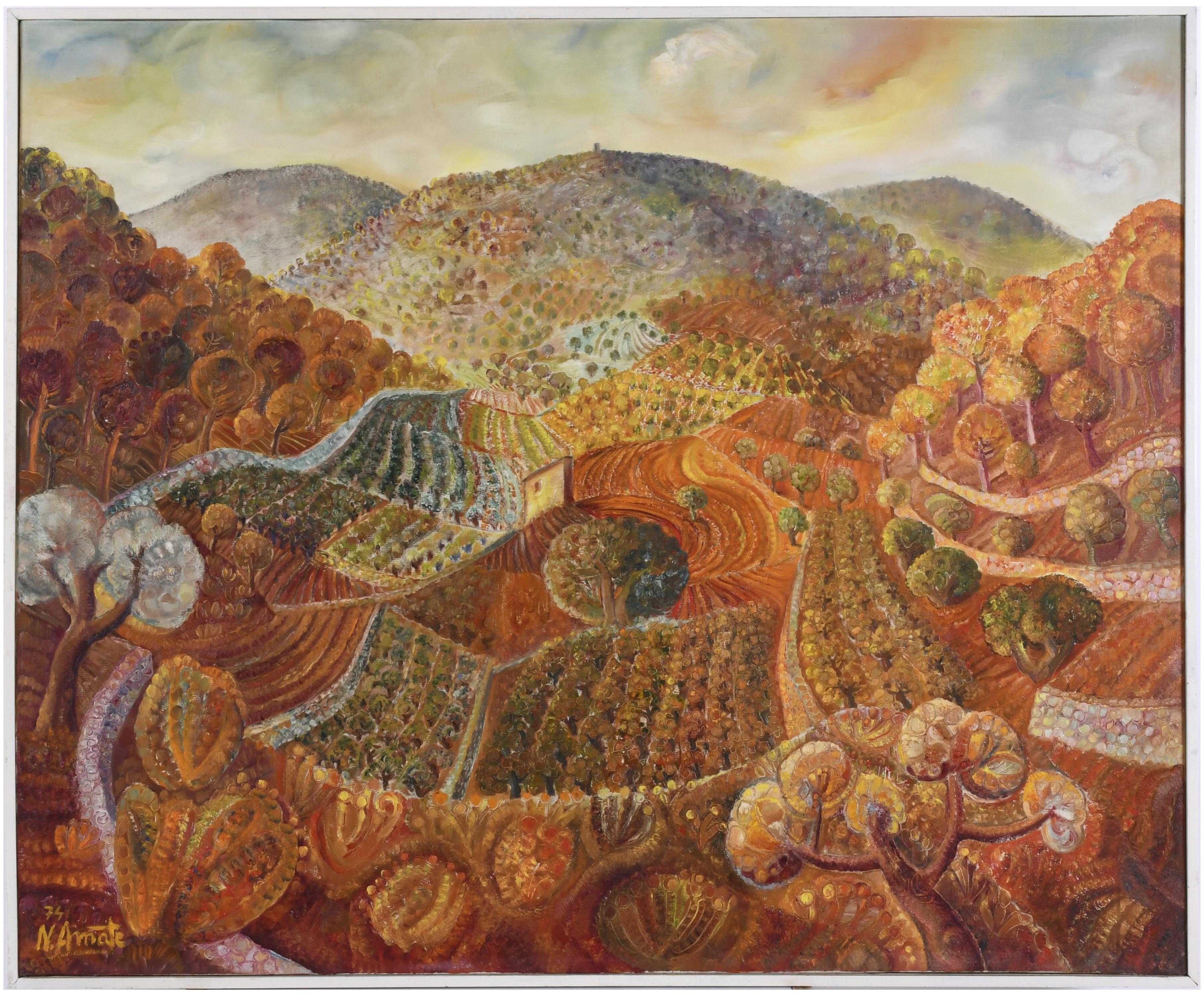 NICOLAU AMATE (1926-1998). "PAISAJE", 1974.