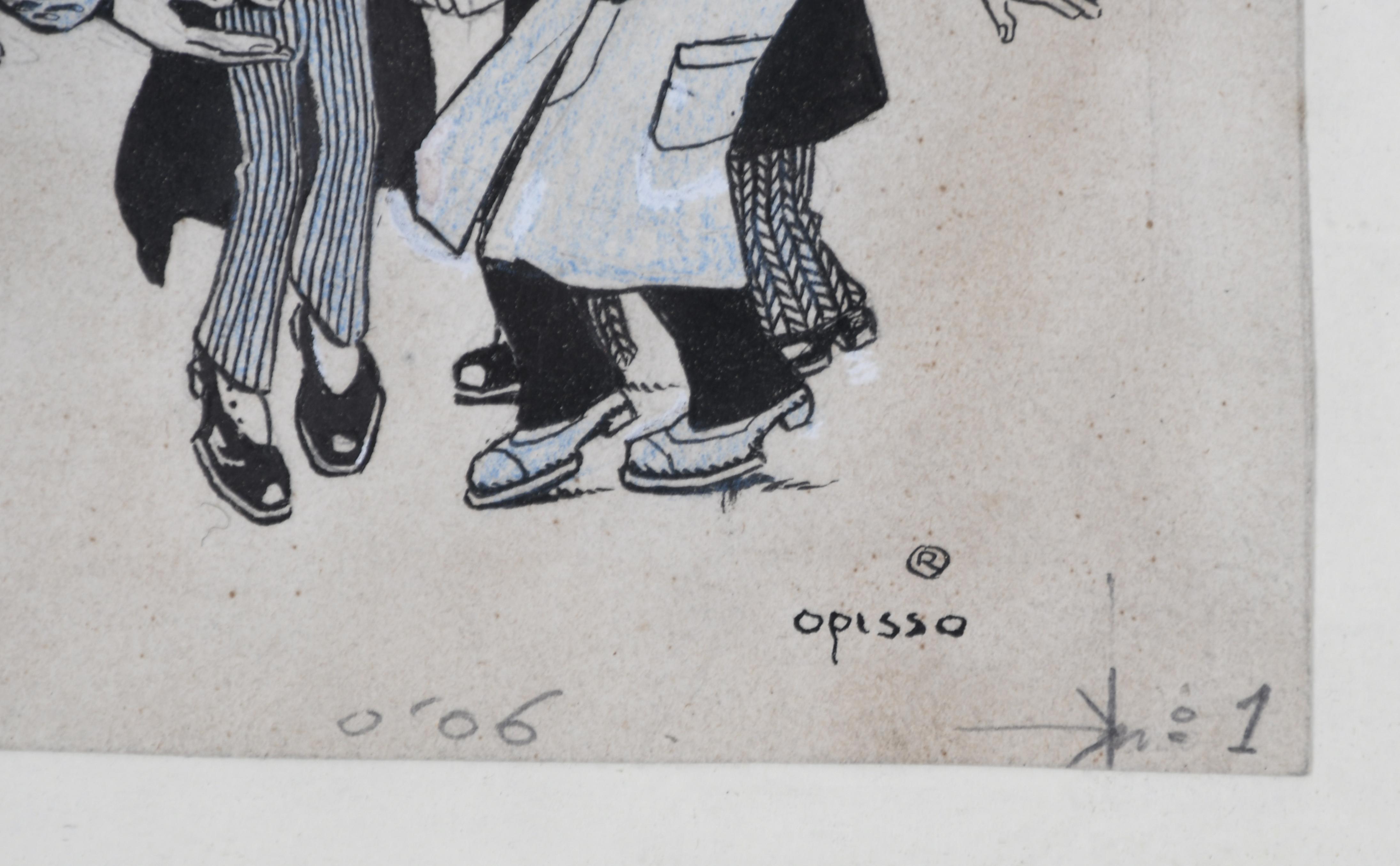 RICARD OPISSO (1880-1966). Viñeta satírica.