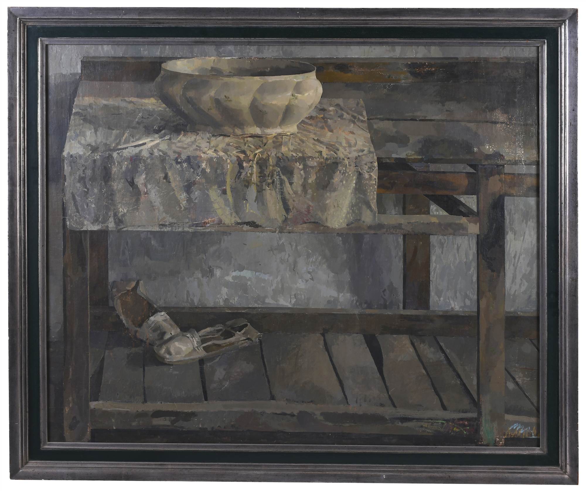 FÉLIX DE CARDENAS (1950). "MESA CON FUENTE Y ZAPATILLAS", S