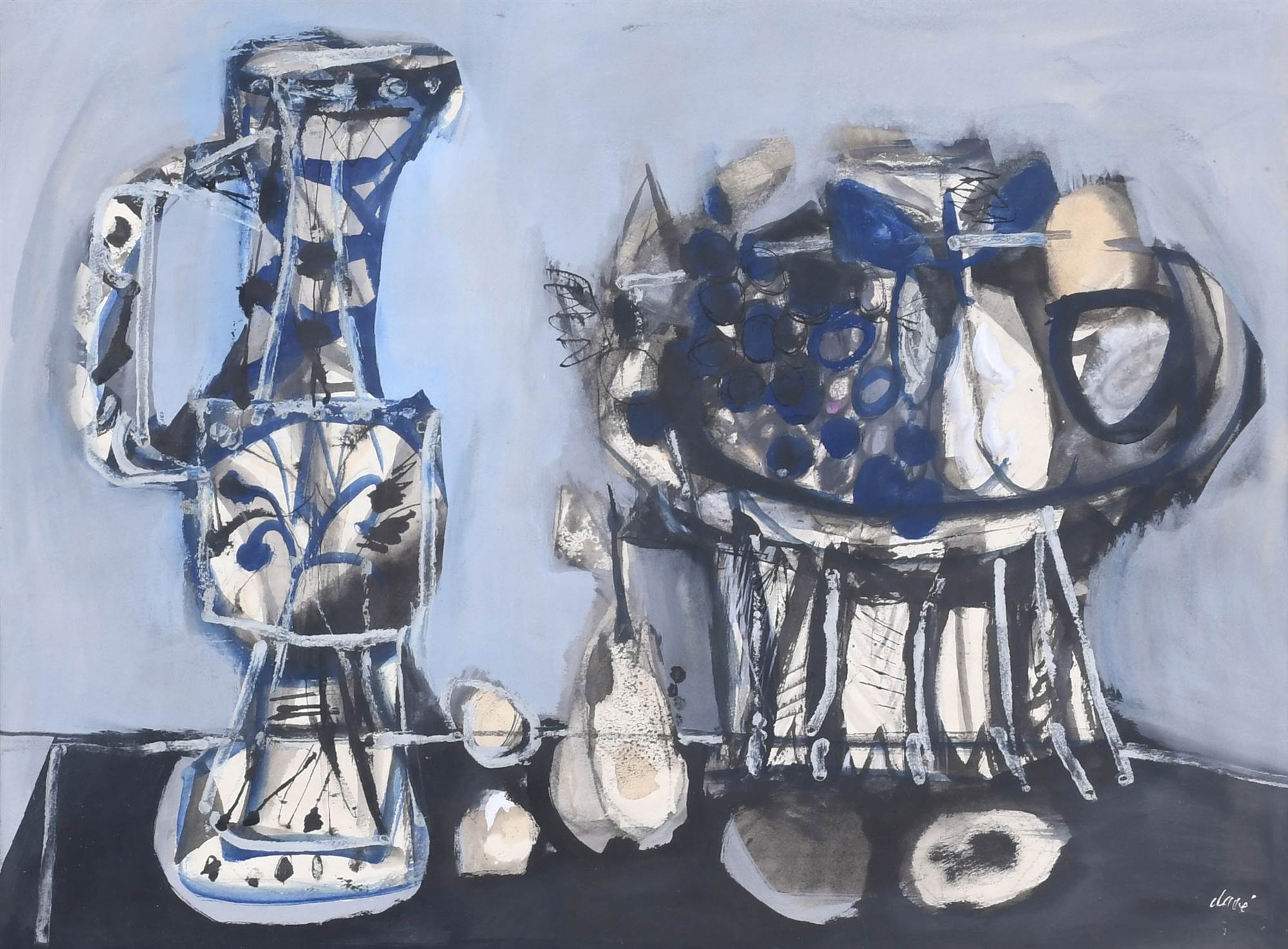 ANTONI CLAVÉ (1913-2005). "NATURE MORTE ET PICHET", Ca. 194